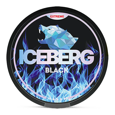 Black Ultra Nicotine Pouches by Ice Berg 150mg/g - Click & Vape