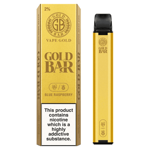 GOLD BAR BLUE RASPBERRY Disposable Vape 20mg - Click & Vape