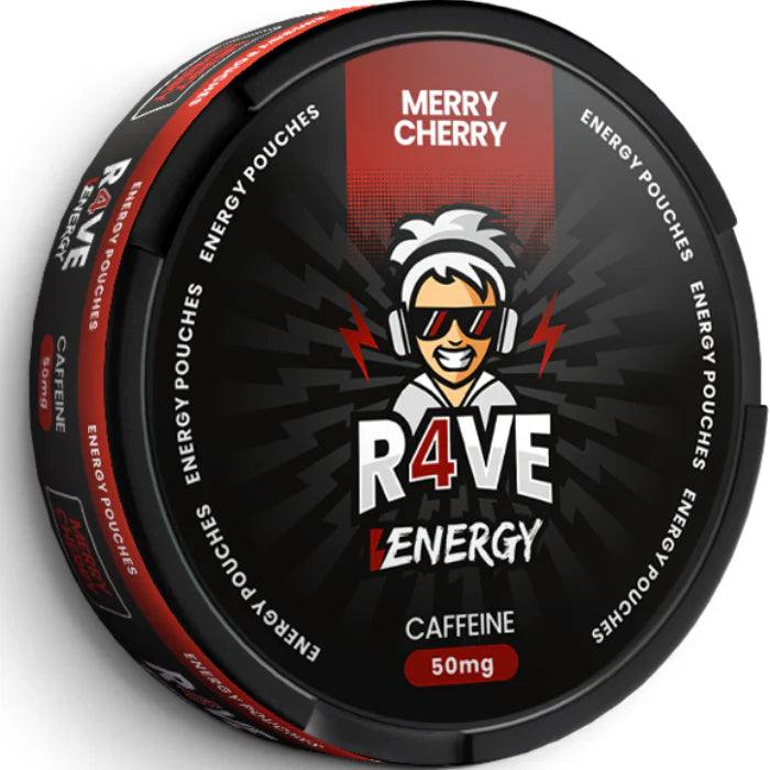 Merry Cherry Caffeine Nicotine Pouches by R4VE 50mg - Click & Vape