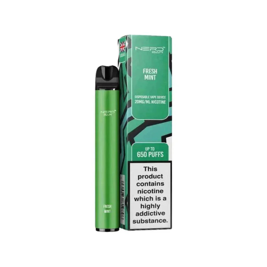 NERD BAR 650 PUFF FRESH MINT Disposable Vape - Click & Vape