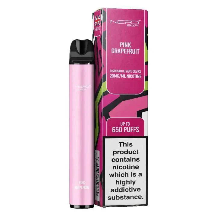 NERD BAR 650 PUFF PINK GRAPEFRUIT Disposable Vape - Click & Vape